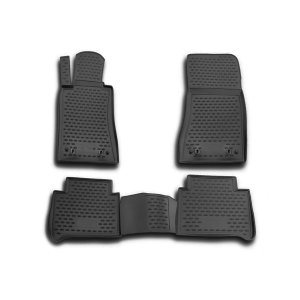 Mercedes E Class W211 Floor Mats - Omac - Rubber TPE - Black - '04-'09